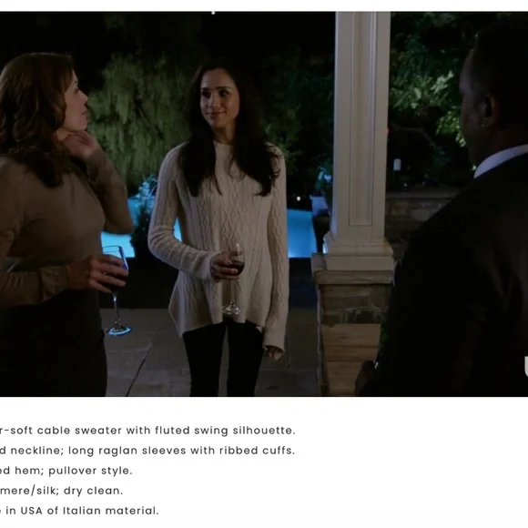 The Row | Crew Neck Ivory Cable Knit Sweater - Picture 9 of 9